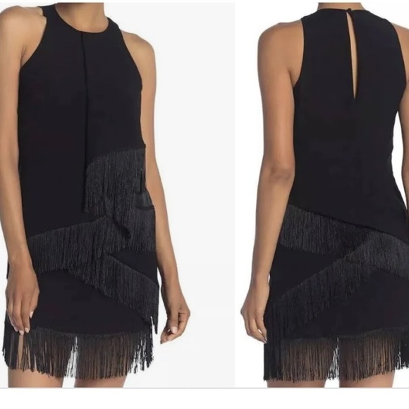 Joie Black Fringe Dress | SIZE 0 - Picture 5 of 9